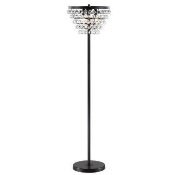 Jemma 60" Crystal/Metal LED Floor Lamp - JONATHAN Y